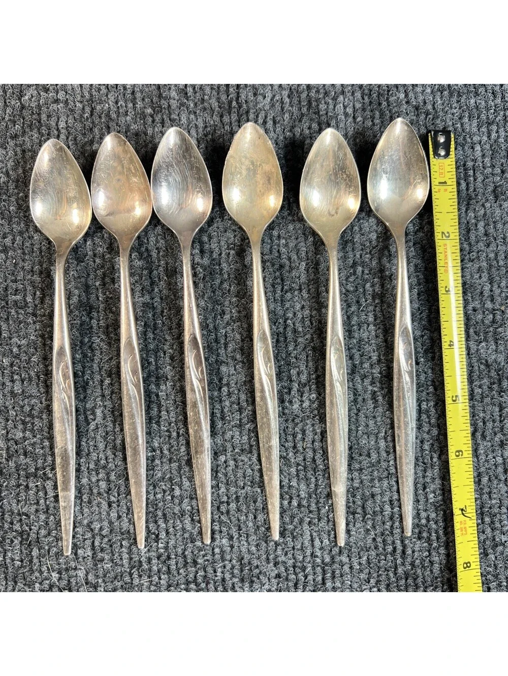 Oneida Community stainless flatware  Of 6 ice Tea Spoons